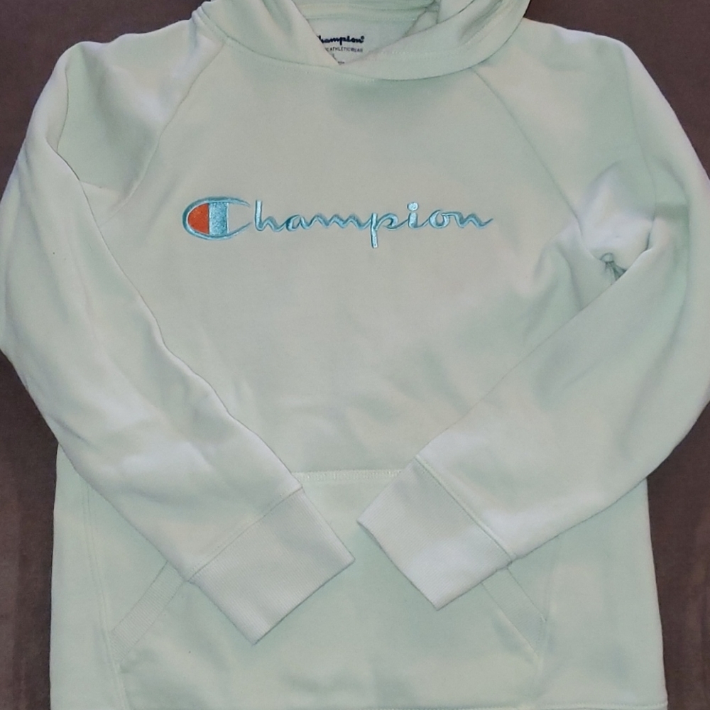 Kids light green Champion Hoodie